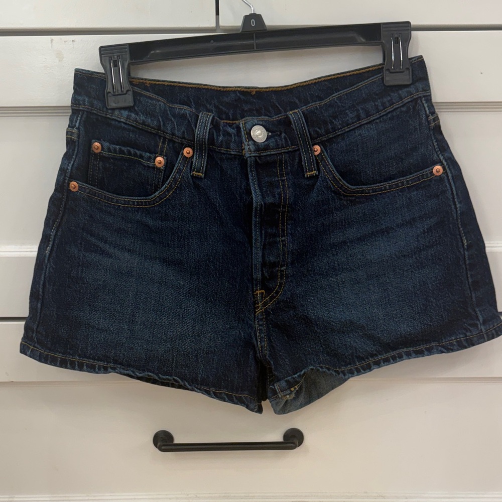 Levi's 501 dark wash shorts